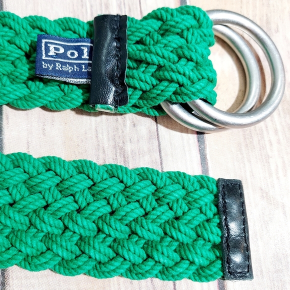 Polo Ralph Lauren Kelly Green Braided Belt 45" - Picture 3 of 7
